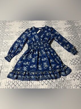 Max Studio Blue Floral Dress Ladies XL New with Tags